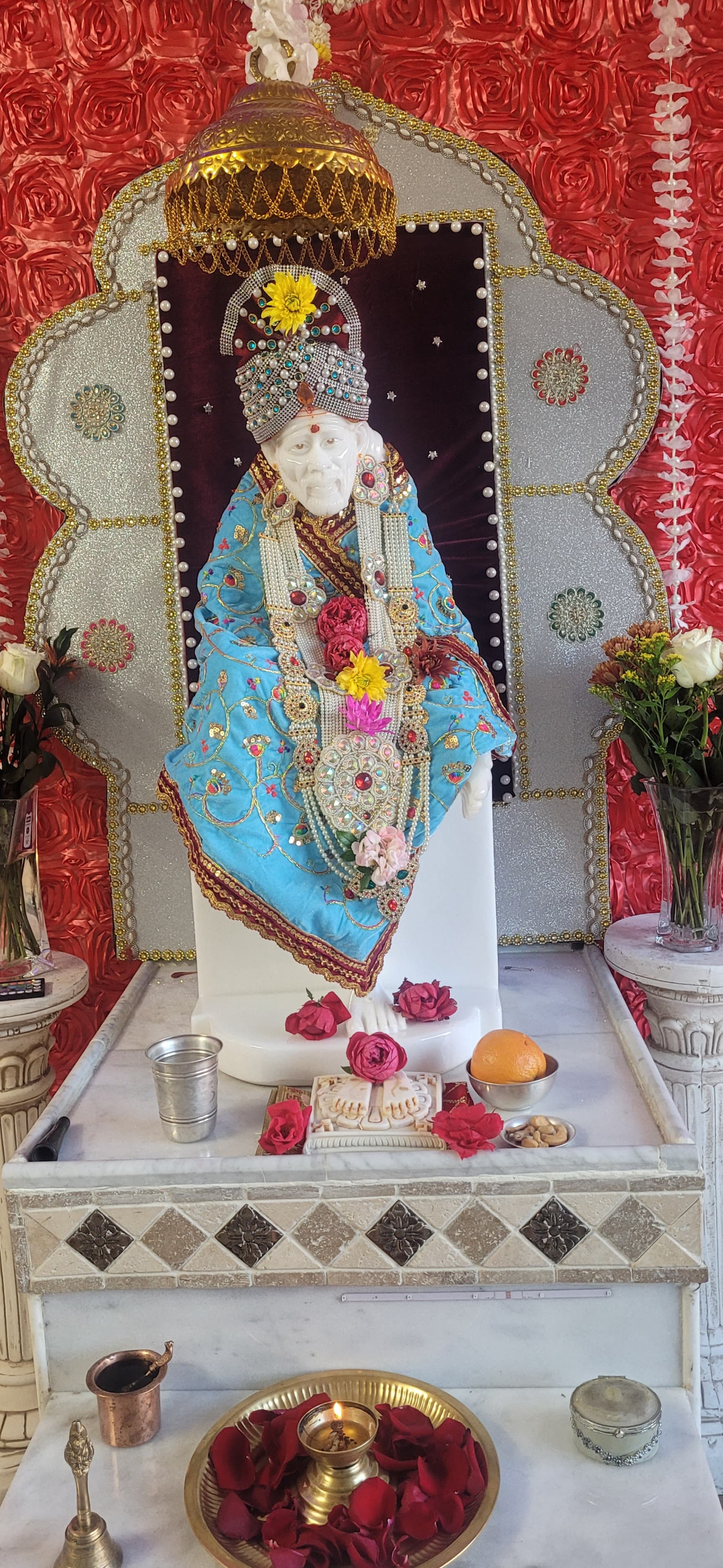 Sai Baba Shrine in Blue Robes