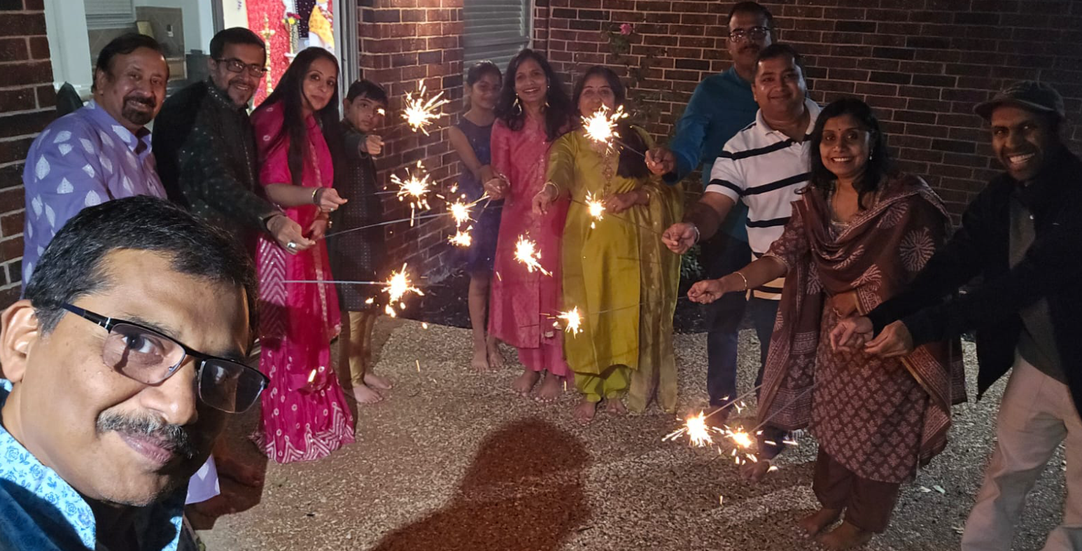 Diwali Celebration with Sparklers